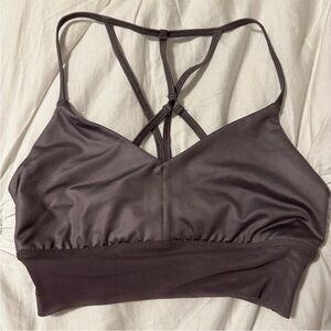 ALO Yoga Strappy Back Sports Bra - Brown